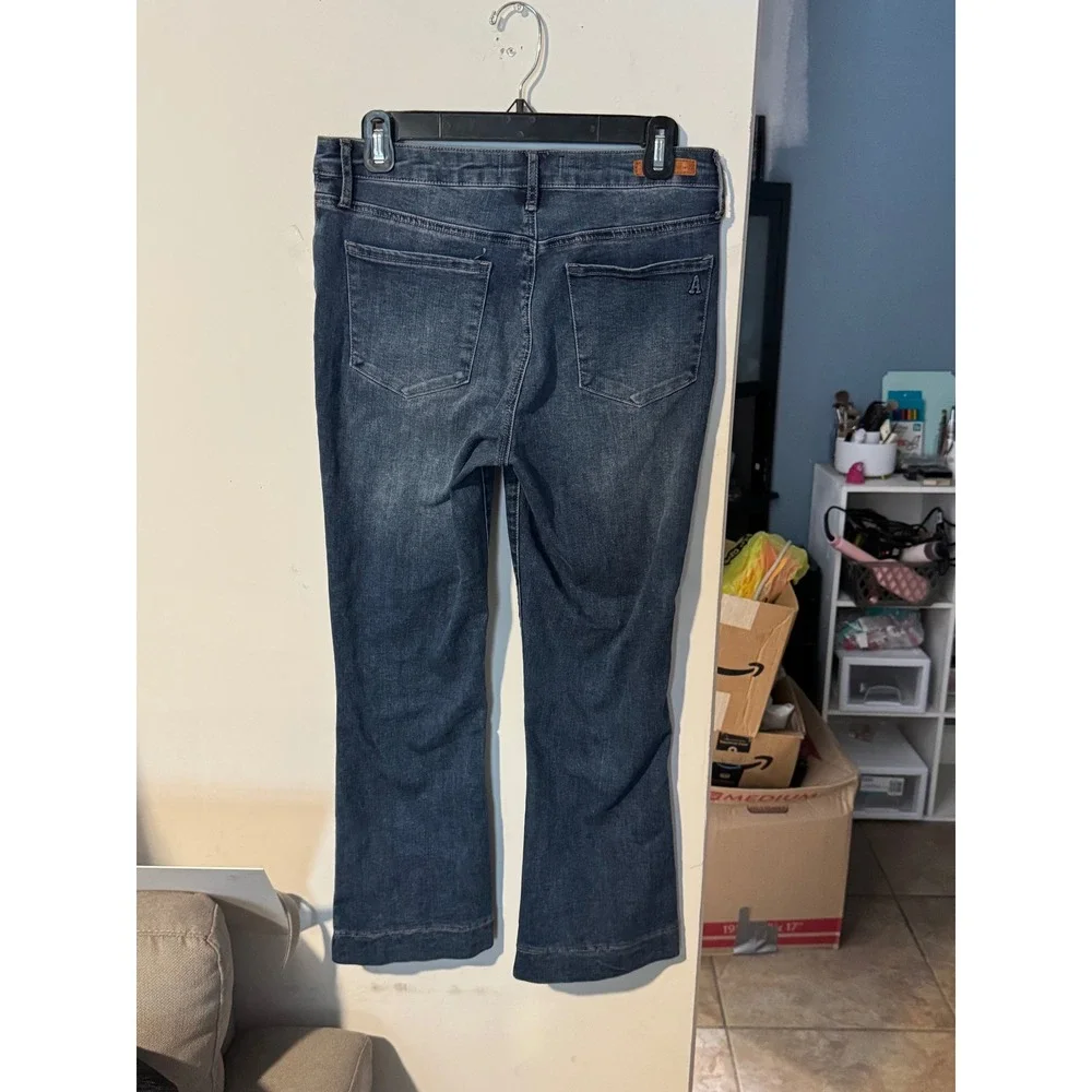 Articles of Society Womens Dark Wash flair Denim Jeans Size 28 Blue Stretch